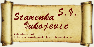 Stamenka Vukojević vizit kartica